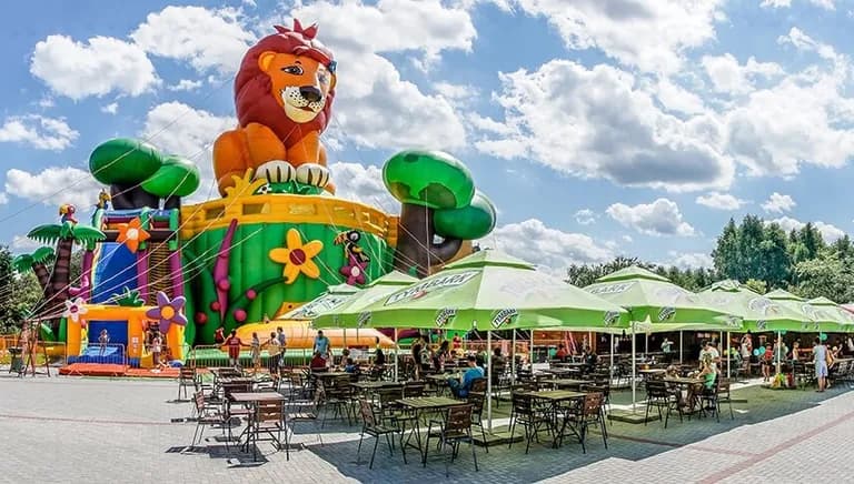  balloon restaurant eating house eating place eatery toyshop carousel carrousel merry-go-round roundabout whirligig-0