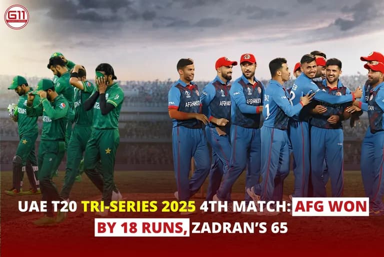 UAE T20 Tri-Series 2025 4th Match: AFG Won By 18 Runs, Zadran’s 65-0